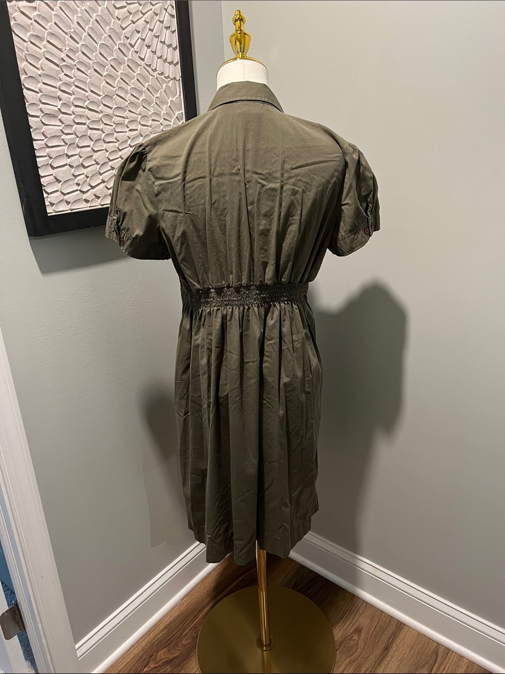 Motherhood Maternity Olive Wrap-Style Short Sleeve Dress - Picture 3 of 3